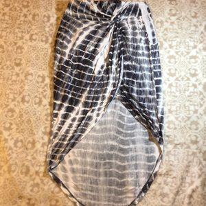 Tie dye hi low stretch skirt